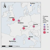 Cyclist crash rates and risk factors in a prospective cohort in seven European cities