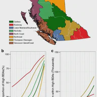 Evaluation of different radon guideline values based on characterization of ecological risk and visualization of lung cancer mortality trends in British Columbia, Canada